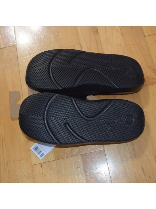 New w Tags! Jordan Franchise Slides Men\'s Sz 12 Sandals - Black & Gold